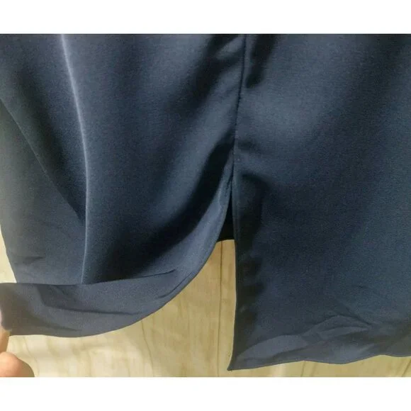 41 Hawthorn Navy Blue Blouse W/ Eyelet Sleeve Detail Size XS - Picture 4 of 9